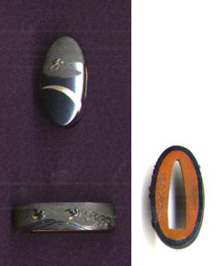 縁頭、赤銅地に片切彫で人物と馬図 銘、久之 日本刀の縁頭｜草刈清定 赤銅龍図｜日本刀・刀剣販売店・東京